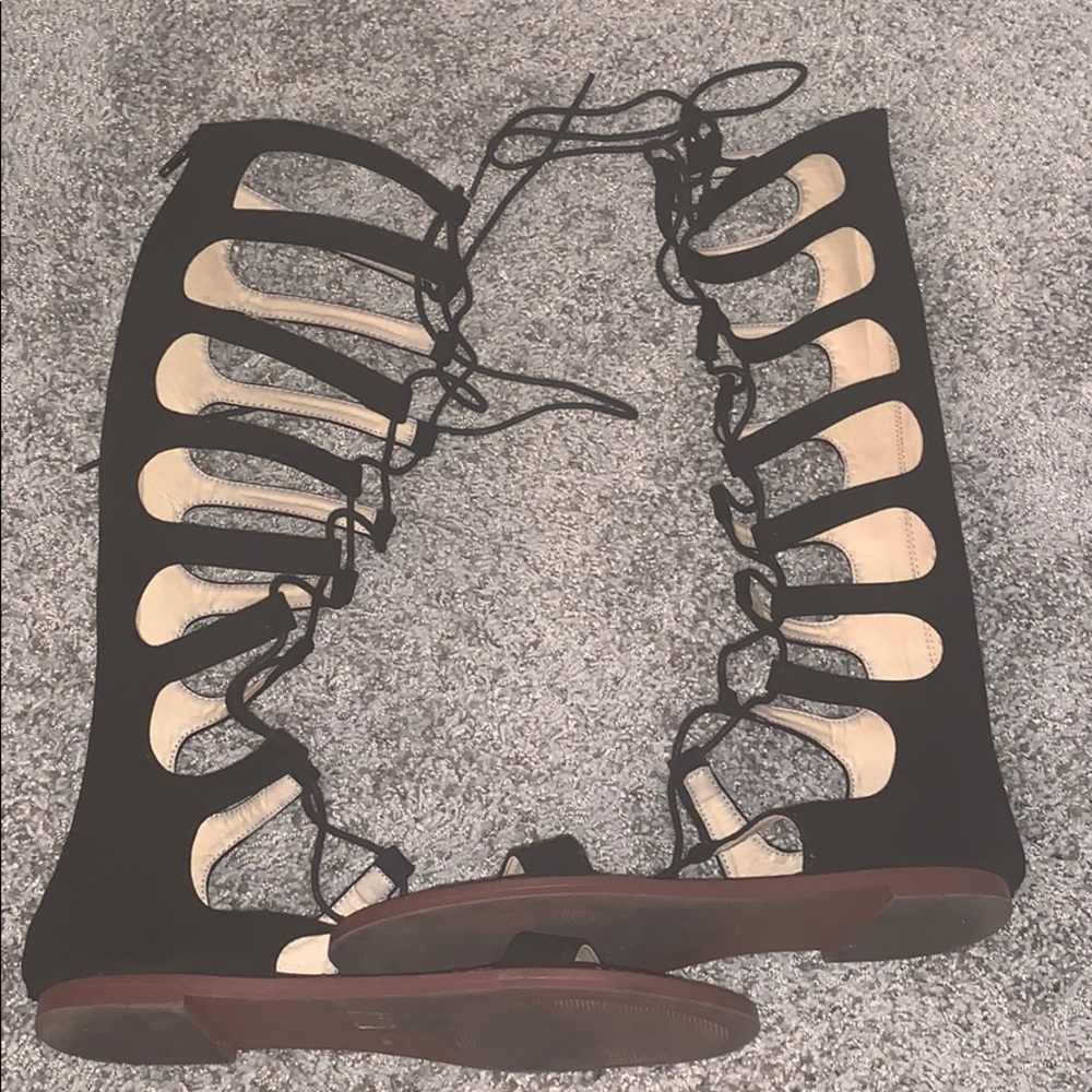 Chinese laundry black gladiator sandals